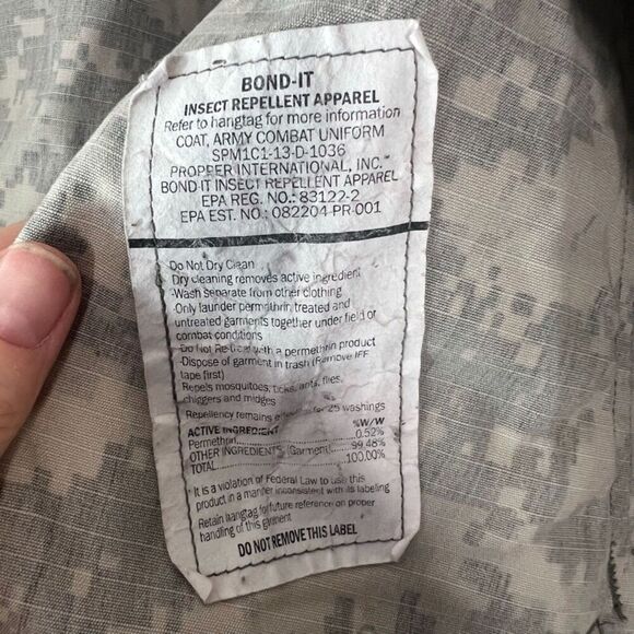 Army Combat Uniform Jacket Coat Military Apparel Size Large - Picture 9 of 10